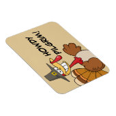 Magnet Flexible Salutations de la journée d'action de grâces Turqu (Côté Droit)