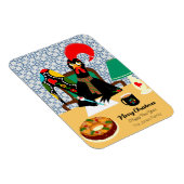 Magnet Flexible Salutations de Noël avec carte Rooster Portugaise (Côté Droit)
