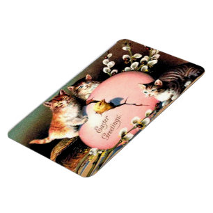 Magnet Flexible Salutations de Pâques vintages