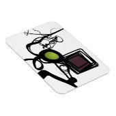 Magnet Flexible Salutations de Philydion : Abstrait noir & blanc (Côté Droit)