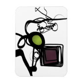 Magnet Flexible Salutations de Philydion : Abstrait noir & blanc (Vertical)