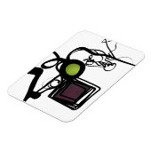 Magnet Flexible Salutations de Philydion : Abstrait noir & blanc (Côté Gauche)