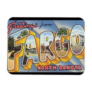 Magnet Flexible Salutations de voyage du nord de Fargo
