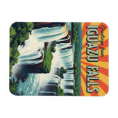 Magnet Flexible Salutations depuis les chutes d'Iguazu (Horizontal)
