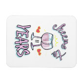 Magnet Flexible Salutations jusqu'à 11 ans mariage anniversaire ch (Horizontal)