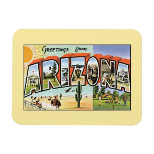Magnet Flexible Salutations vintages d'Arizona