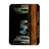 Magnet Flexible Samarkand, Ouzbékistan - carré Registan la nuit (Vertical)