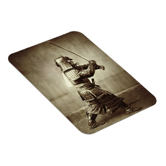 Magnet Flexible Samouraï avec épée relevée, c.1860 (imprimé albume (Côté Droit)