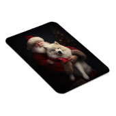 Magnet Flexible Samoyé Avec Noël Festif Du Père Noël (Côté Droit)