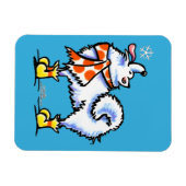 Magnet Flexible Samoyo American Eskimo Dog Snowflake (Horizontal)