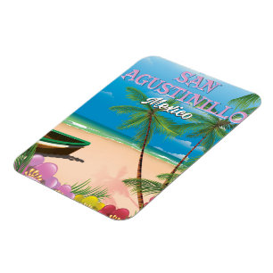 Magnet Flexible San Agustinillo affiche de la plage de Mexico