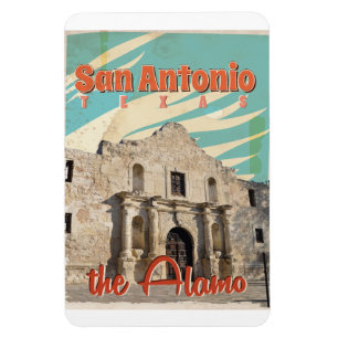 Magnet Flexible San Antonio, Texas, Affiche de voyage de l'Alamo