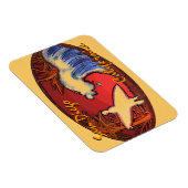Magnet Flexible San Diego California surfer rectangle magnétique (Côté Droit)