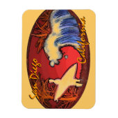 Magnet Flexible San Diego California surfer rectangle magnétique (Vertical)