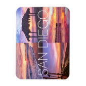 Magnet Flexible San Diego Pacific Beach Coucher de soleil de l'océ (Vertical)