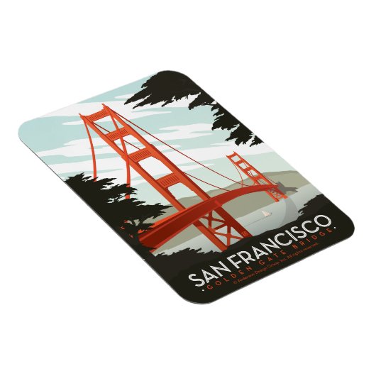 Magnet Flexible San Francisco, CA - Golden Gate Bridge (Côté Droit)