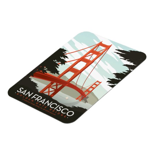 Magnet Flexible San Francisco, CA - Golden Gate Bridge (Côté Gauche)