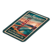 Magnet Flexible San Francisco California Golden Gate Bridge Travel (Côté Gauche)