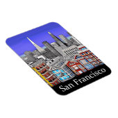 Magnet Flexible San Francisco Skyline Colour Line Art (Côté Droit)