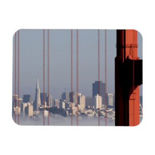 Magnet Flexible San Francisco Skyline depuis Golden Gate Bridge.