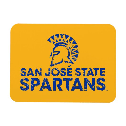 Magnet Flexible San Jose State Spartans Logo Wordmark désorganisé (Horizontal)