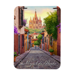 Magnet Flexible San Miguel de Allende Mexique Aquarelle de voyage