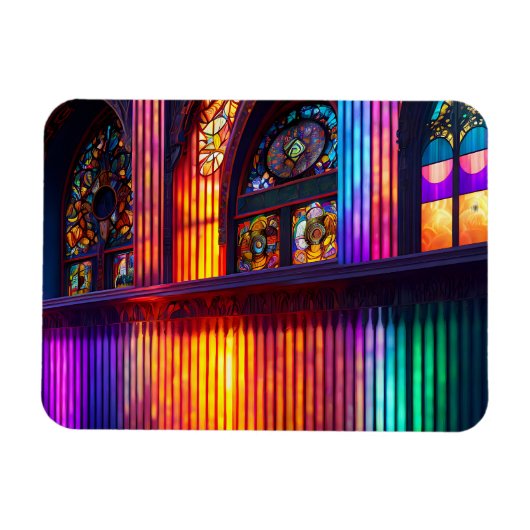 Magnet Flexible Sanctuaire | Rainbow Church intérieur (Horizontal)