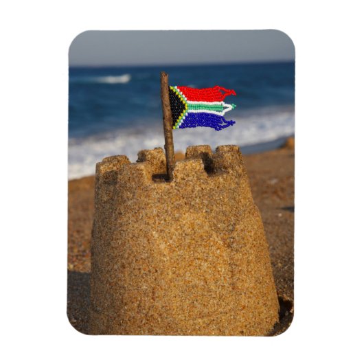 Magnet Flexible Sand Castle With South African Flag, Umhlanga (Vertical)