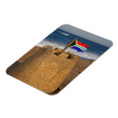 Magnet Flexible Sand Castle With South African Flag, Umhlanga (Côté Gauche)
