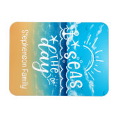 Magnet Flexible Sandy Beach Mer personnalisées Croisière de jour (Horizontal)