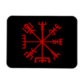 Magnet Flexible Sang Rouge Vegvísir (Viking Compass) (Horizontal)