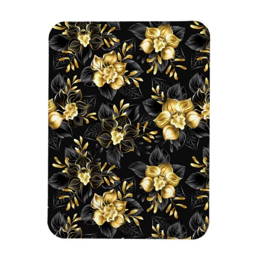 Magnet Flexible Sans couture avec orchidées de bijoux (Vertical)
