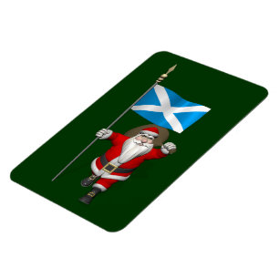 Magnet Flexible Santa Claus Avec L'Enseigne De L'Ecosse