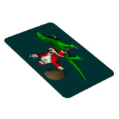 Magnet Flexible Santa Claus Riding Green Lizard (Côté Droit)