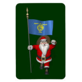 Magnet Flexible Santa Claus with Ensign of Oregon (Vertical)