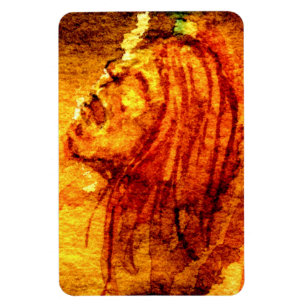 Magnet Flexible Santé mentale Triste aquarelle peinture