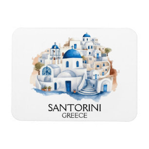 Magnet Flexible Santorin Grèce Bleu Toit Bâtiments Architecture