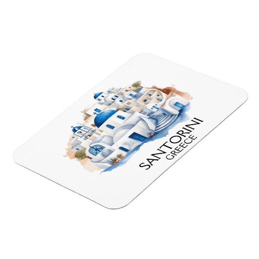 Magnet Flexible Santorin Grèce Bleu Toit Bâtiments Architecture (Côté Gauche)