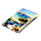 Magnet Flexible Santorin Grèce Peinture de voyage (Côté Gauche)