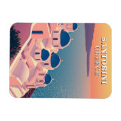 Magnet Flexible Santorin Grèce Souvenir Iconique (Horizontal)