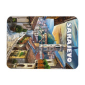Magnet Flexible Sarajevo, ville d'espoir et de mémoire (Horizontal)