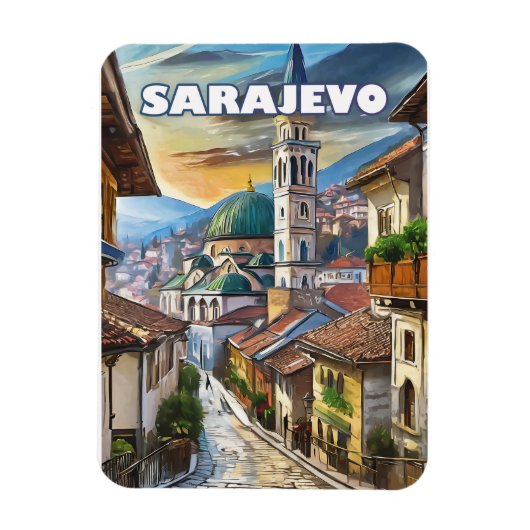 Magnet Flexible Sarajevo, ville d'espoir et de mémoire (Vertical)