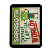 Magnet Flexible Sarasota Florida Robot - Vintage amusant (Vertical)