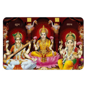 Magnet Flexible Saraswati, Lakshmi, et aimant de Ganesha Flexi