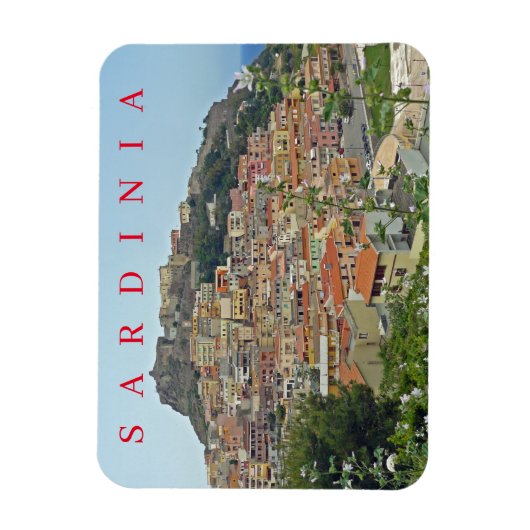 Magnet Flexible Sardaigne Castelsardo vue réfrigérateur aimant (Vertical)