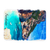 Magnet Flexible Sardaigne Italie Paysage méditerranéen (Horizontal)
