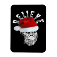 Sasquatch Père Noël "Believe" Premium Christmas Ma