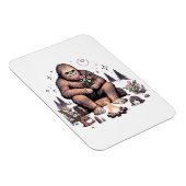 Magnet Flexible Sasquatch tenant des fleurs (Côté Droit)