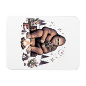 Magnet Flexible Sasquatch tenant des fleurs (Horizontal)