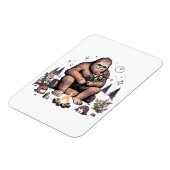 Magnet Flexible Sasquatch tenant des fleurs (Côté Gauche)